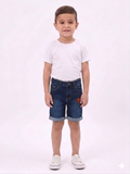 Boys' Premium Denim Shorts with Superhero Patch Detail