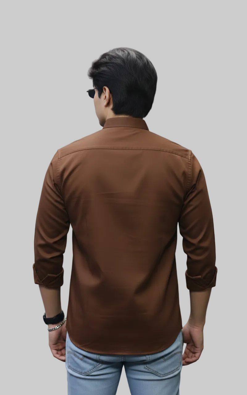 Brown Kurti Color Casual shirts for men