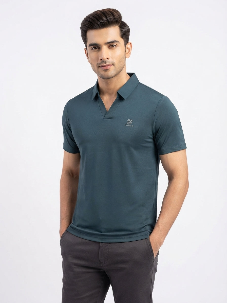 Al Noor Clothing Signature Comfort V-Neck Polo Tee