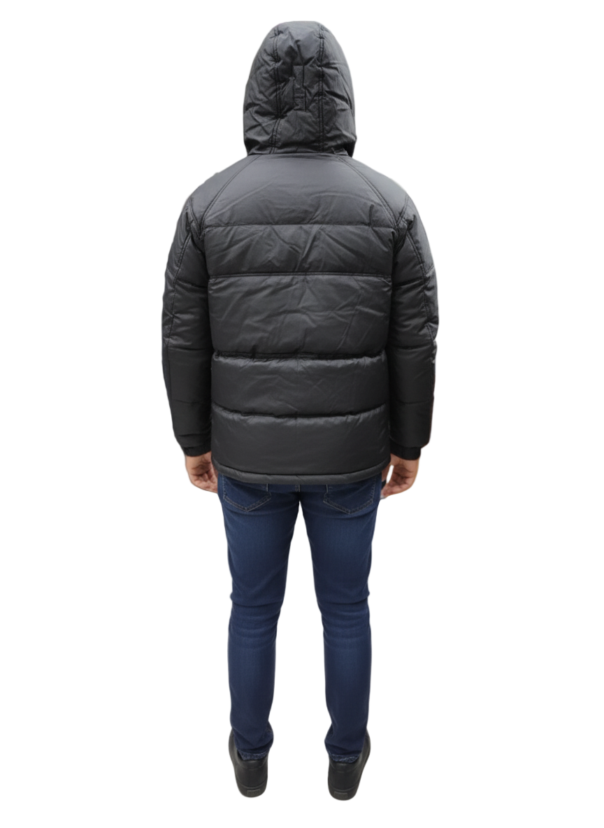 Men’s Black Puffer Plain Jacket