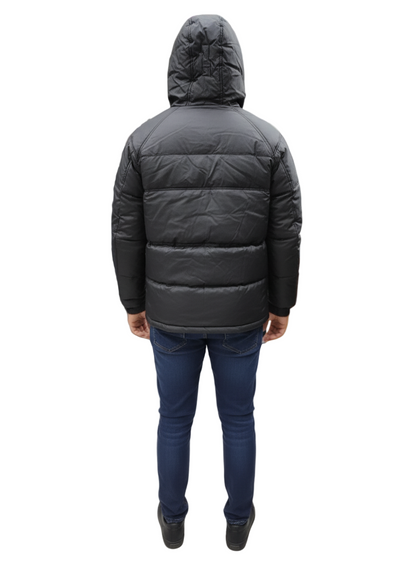 Men’s Black Puffer Plain Jacket