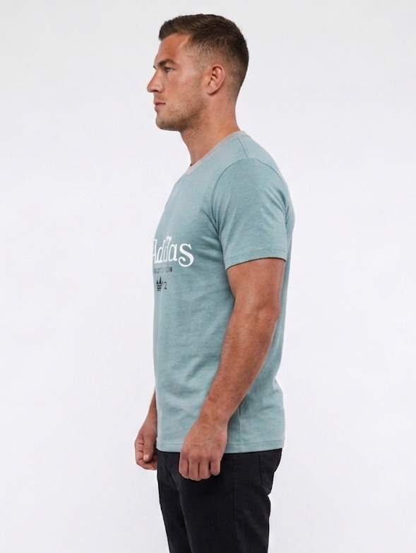 Adidas Athletics Club Vintage-Style Tee – Light Blue