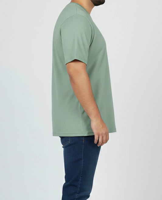 Big Size Pistachio Round Neck T shirts