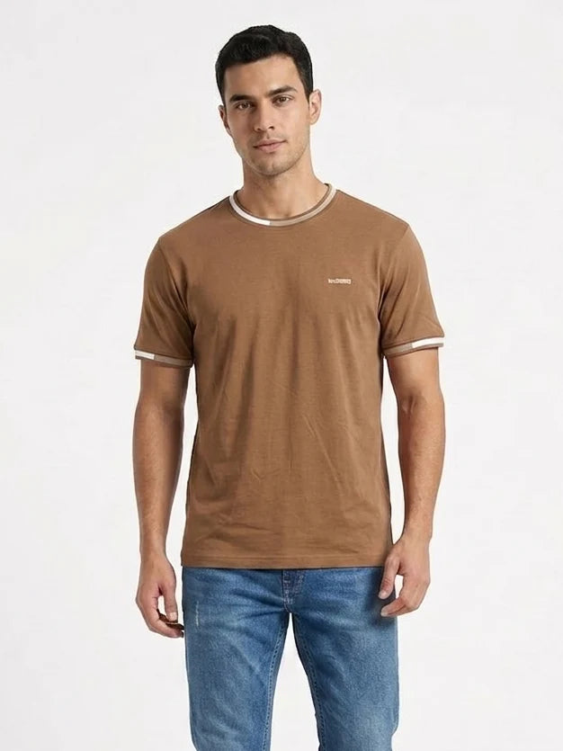 Everyday Comfort Tee with Striped Accents