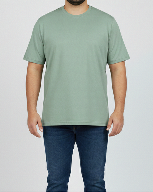 Big Size Pistachio Round Neck T shirts