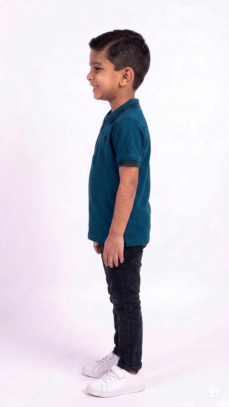 Premium Boys' Zipper Polo Shirt