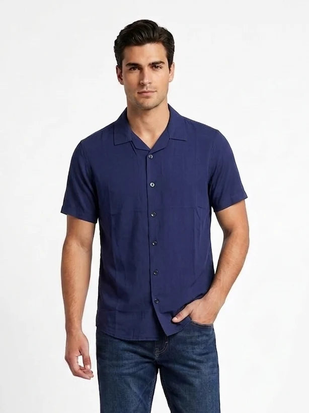 Men’s Classic Plain Half-Sleeve Shirt