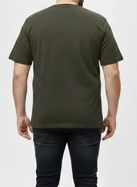 Men's Olive Green "Sport" Graphic Tee – 3XL Regular Fit