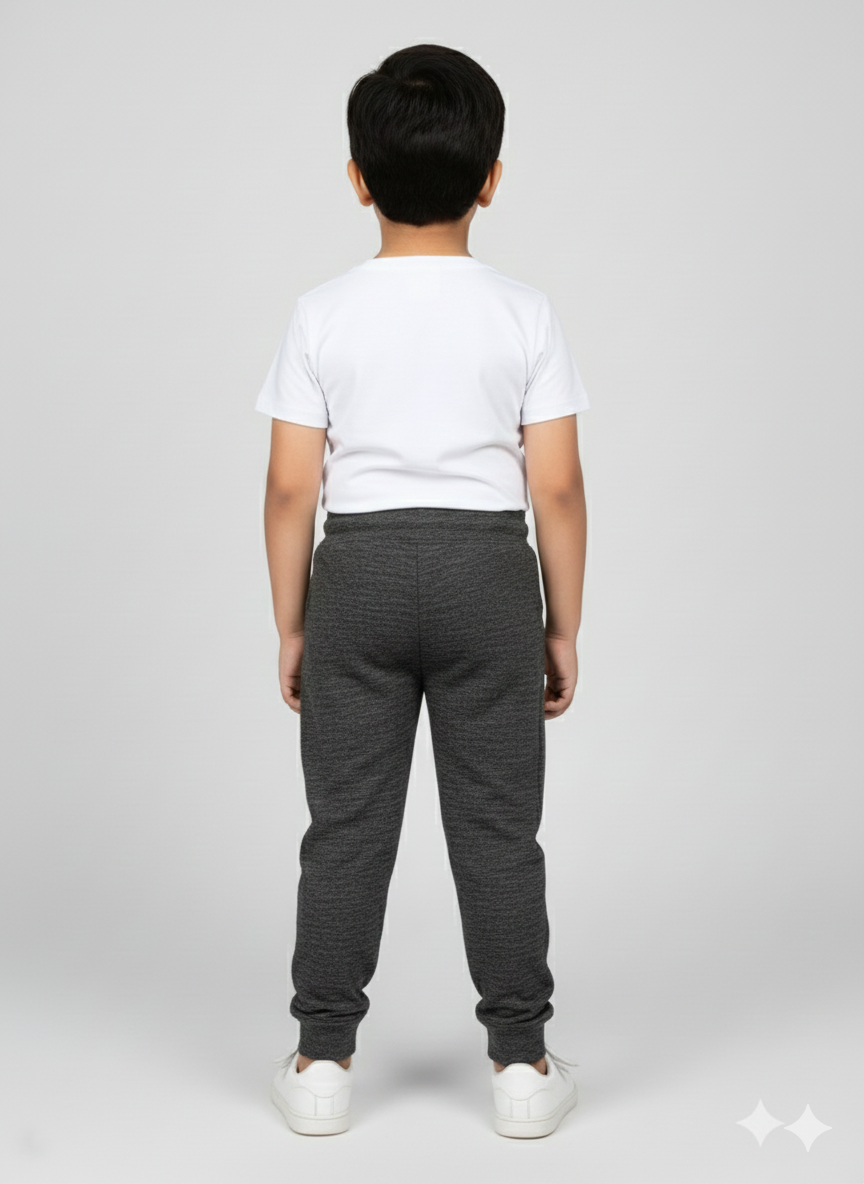 Kids Premium Grey Printed Trouser
