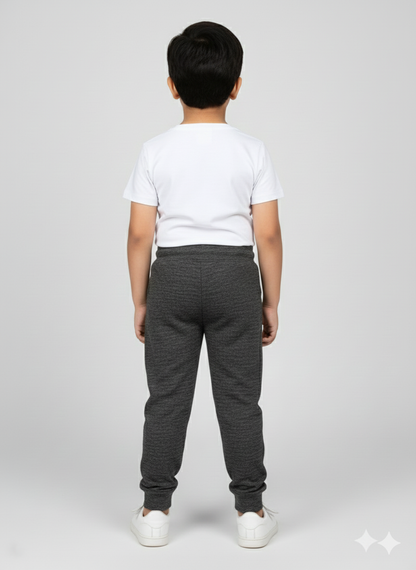 Kids Premium Grey Printed Trouser