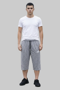 Men's Puma Casual Crop Shorts in Light Grey Knit Fabric