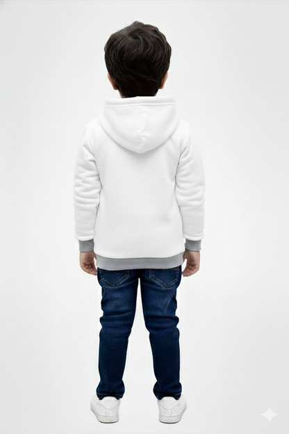 Urban offwhite Graphic Kids Hoodie