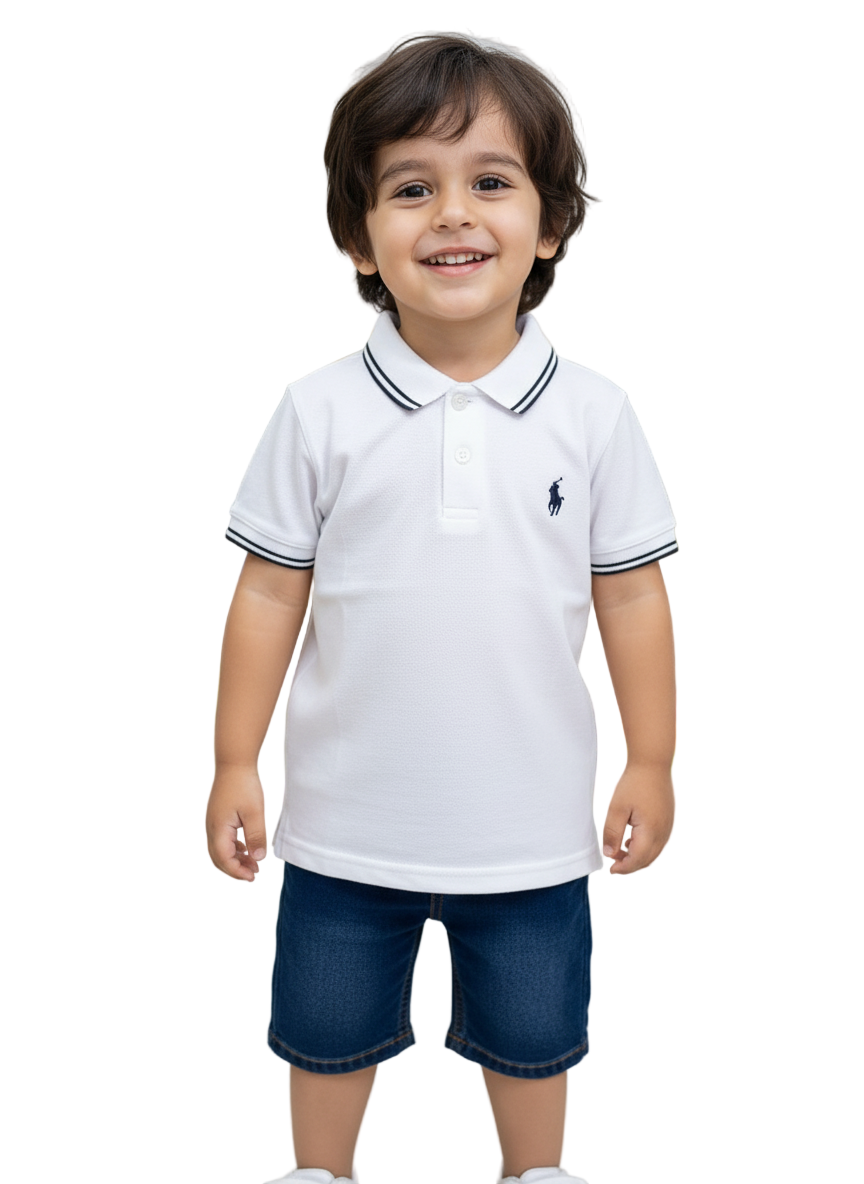 Kids white Small Polo T shirts