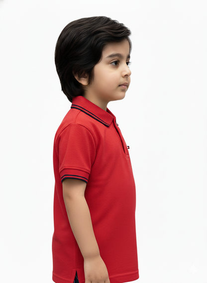 Boys Red Tommy Polo
