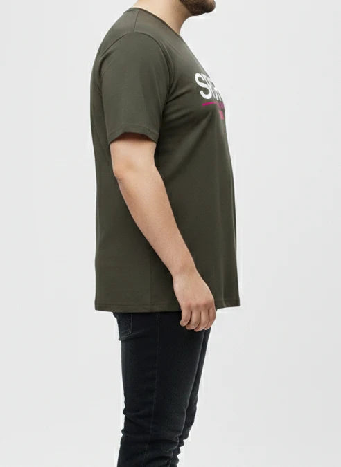Men's Navy Blue "Sport" Graphic Tee – 3XL Regular Fit