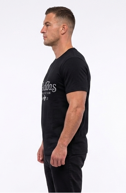 Adidas Athletics Club Vintage-Style Tee – Black