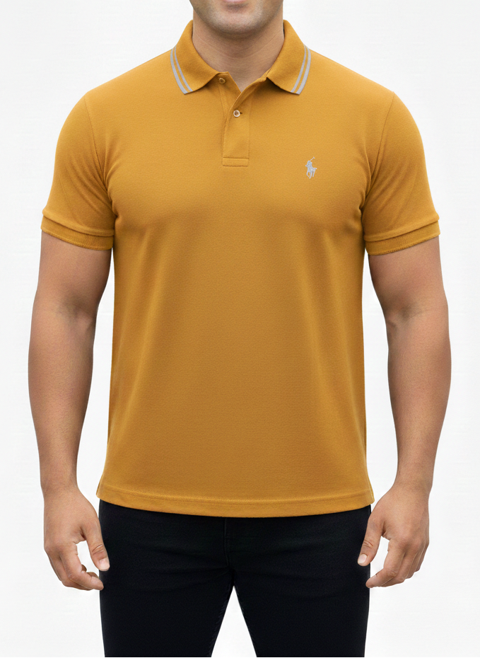 Men's Big Size Mustard Polo T shirts