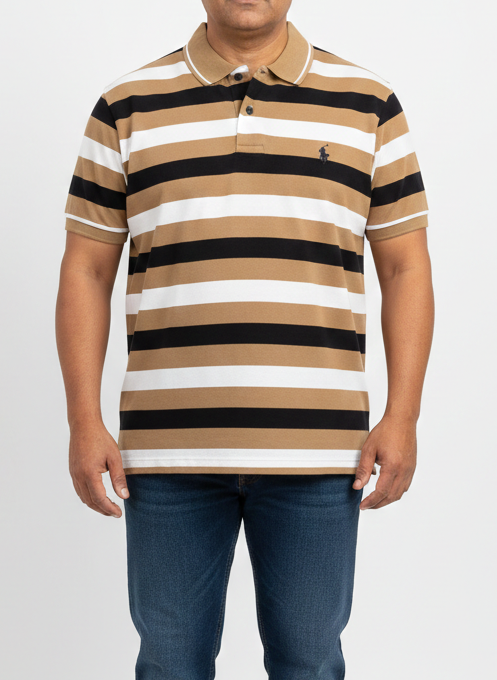 Men’s Premium Striped Polo Shirt