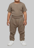 Kids Premium brown waffle Track Suits