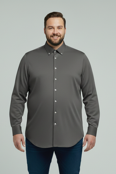 Big Size Dark Grey  casual Shirt