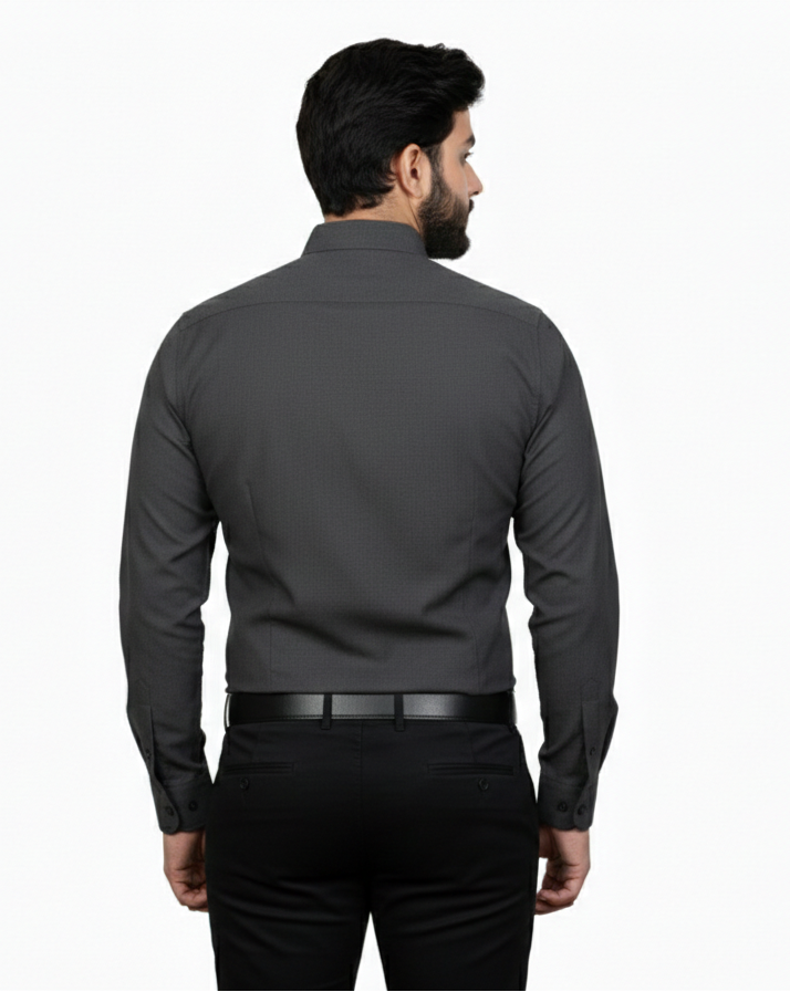 dark grey Casual Button Down Shirt