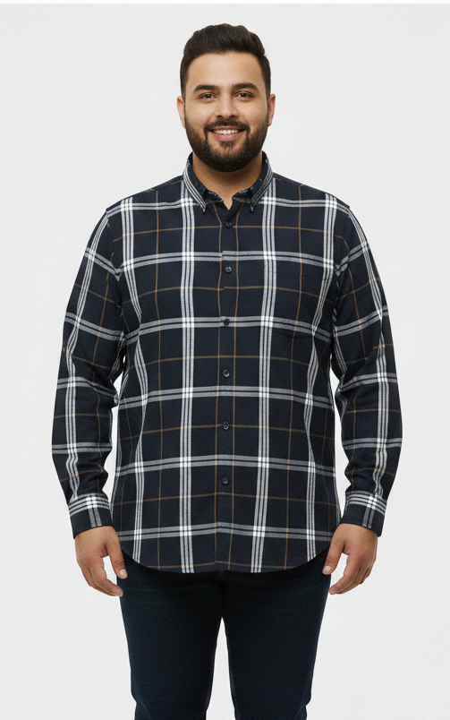Trendy bold check shirt