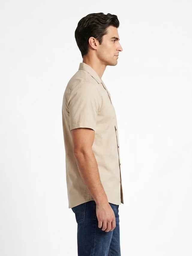 Men’s Classic Plain Half-Sleeve Shirt