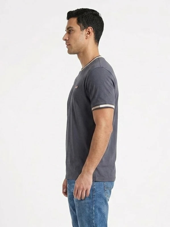 Everyday Comfort Tee with Striped Accents