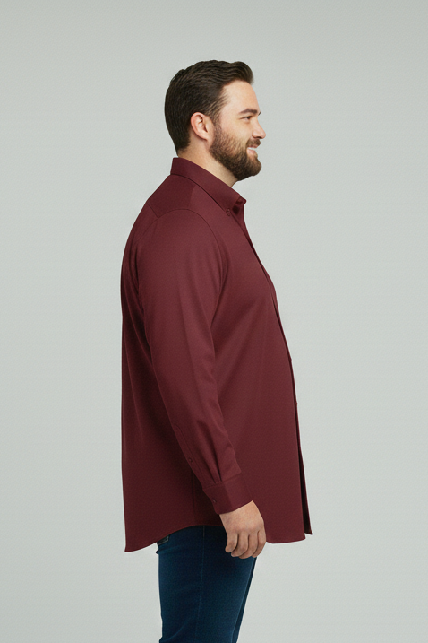 Maroon Big Size Casual Shirts