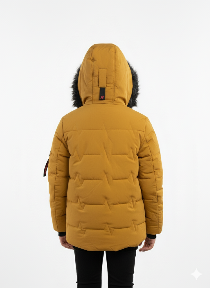 Kids Premium Mustard Puffer Jacket