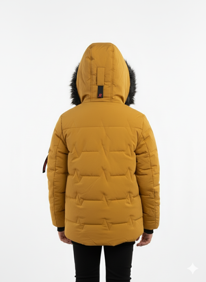 Kids Premium Mustard Puffer Jacket