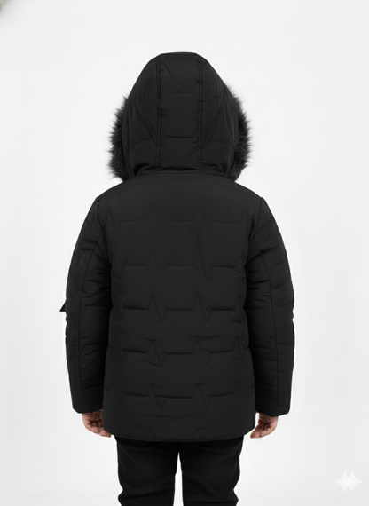 Kids Black Puffer Jacket