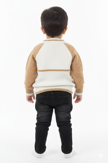 Cozy Striped Color Block Knit Sweater