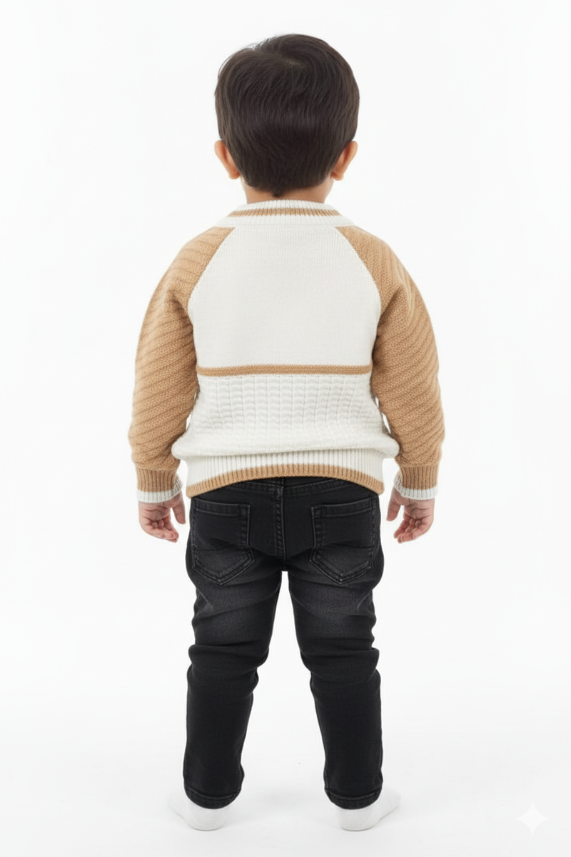 Cozy Striped Color Block Knit Sweater