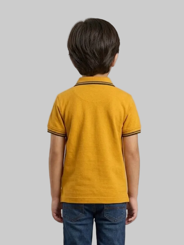 Boys' Signature Johny Collar Polo – Premium Open V-Neck