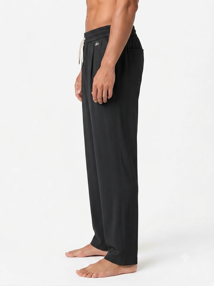 Men's Lightweight Imported Relaxed-Fit Trousers with Drawstring