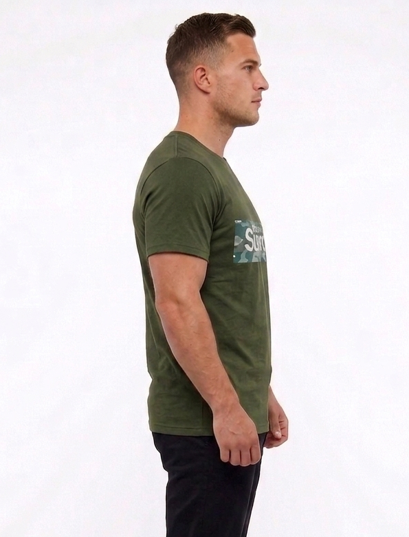 Superdry Sport Graphic Print T-Shirt in Olive Green