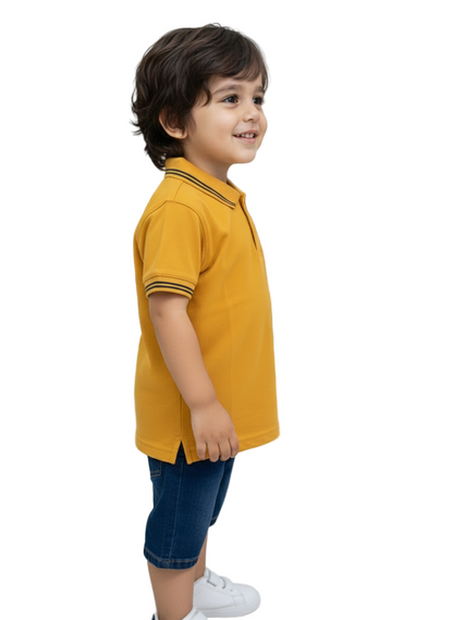 Boys Mustard Tommy Polo
