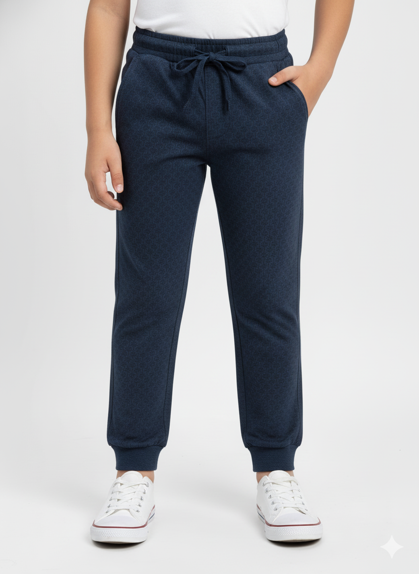 Dark Blue Kids Cotton Trouser