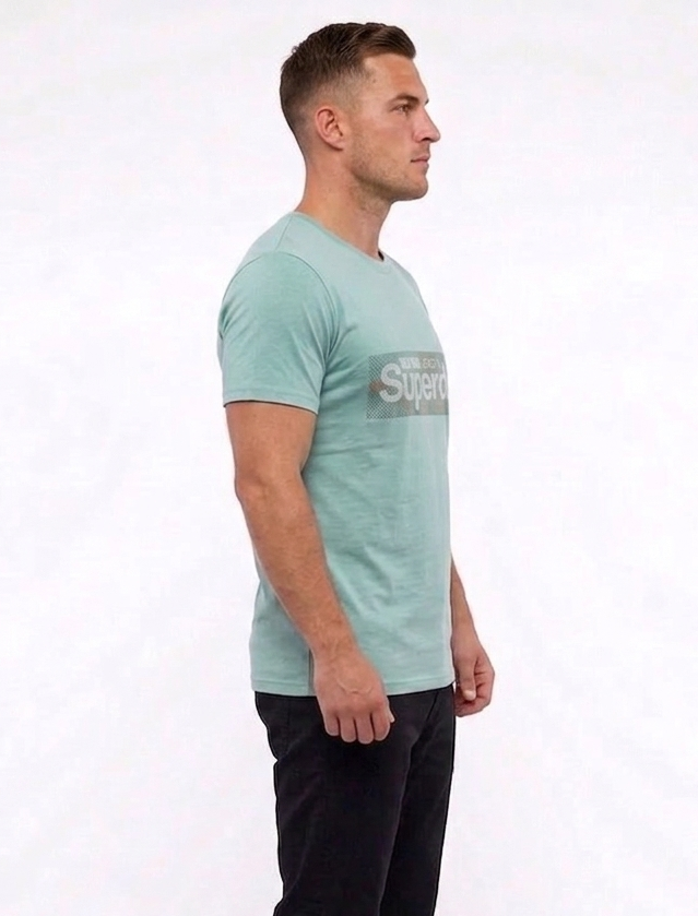 Superdry Sport Graphic Print T-Shirt in Light Blue