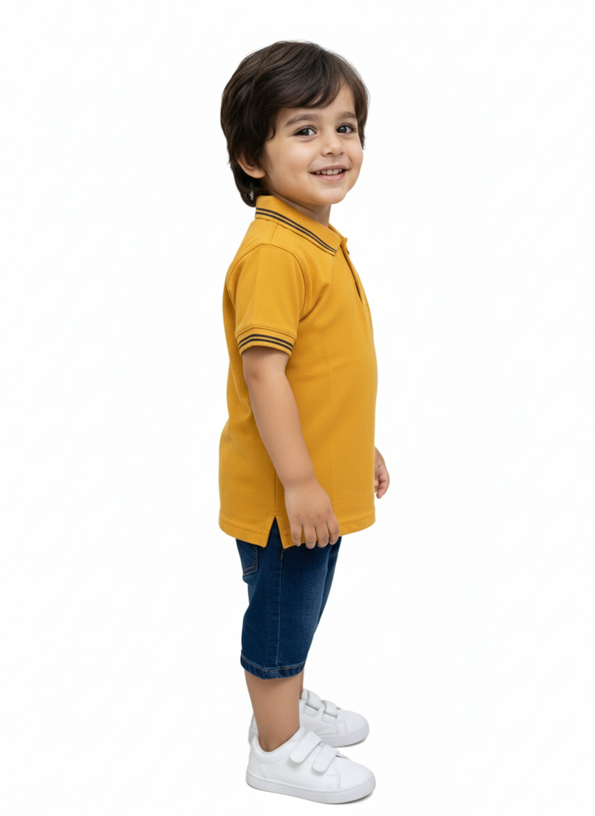 Boys Mustard Small Polo