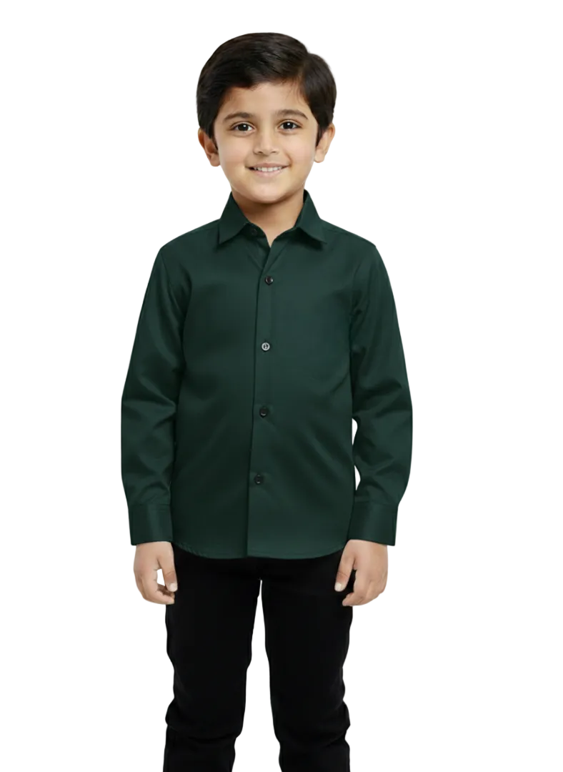 Trendy Olive Green  Shirt For Kids