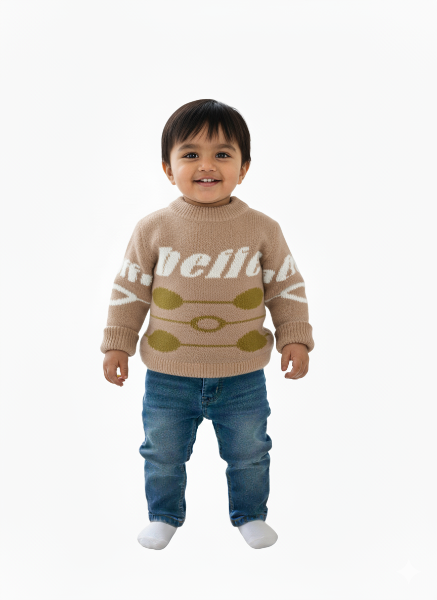 Cozy Knit Brown Jumper for Kids