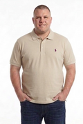 Ralph Lauren Iconic Pique Polo Shirt in Beige