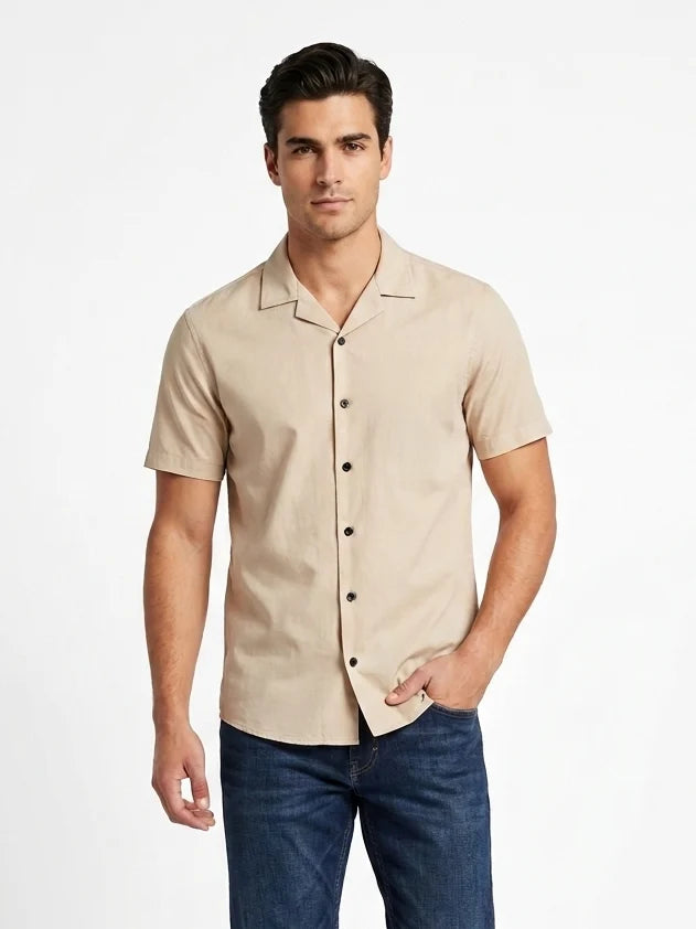 Men’s Classic Plain Half-Sleeve Shirt