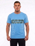 Superdry Sport Graphic Print T-Shirt in Mid Blue