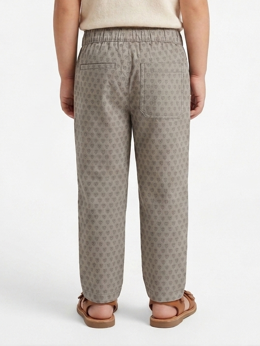 Dark Grey Kids Cotton Trouser
