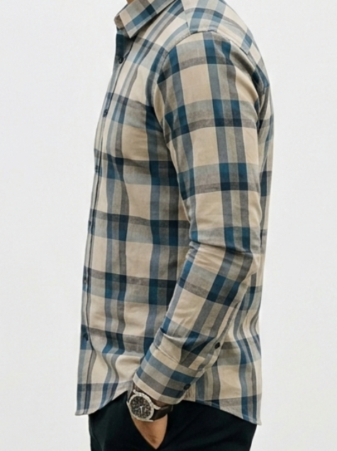 Men’s Slim-Fit Plaid Check shirt