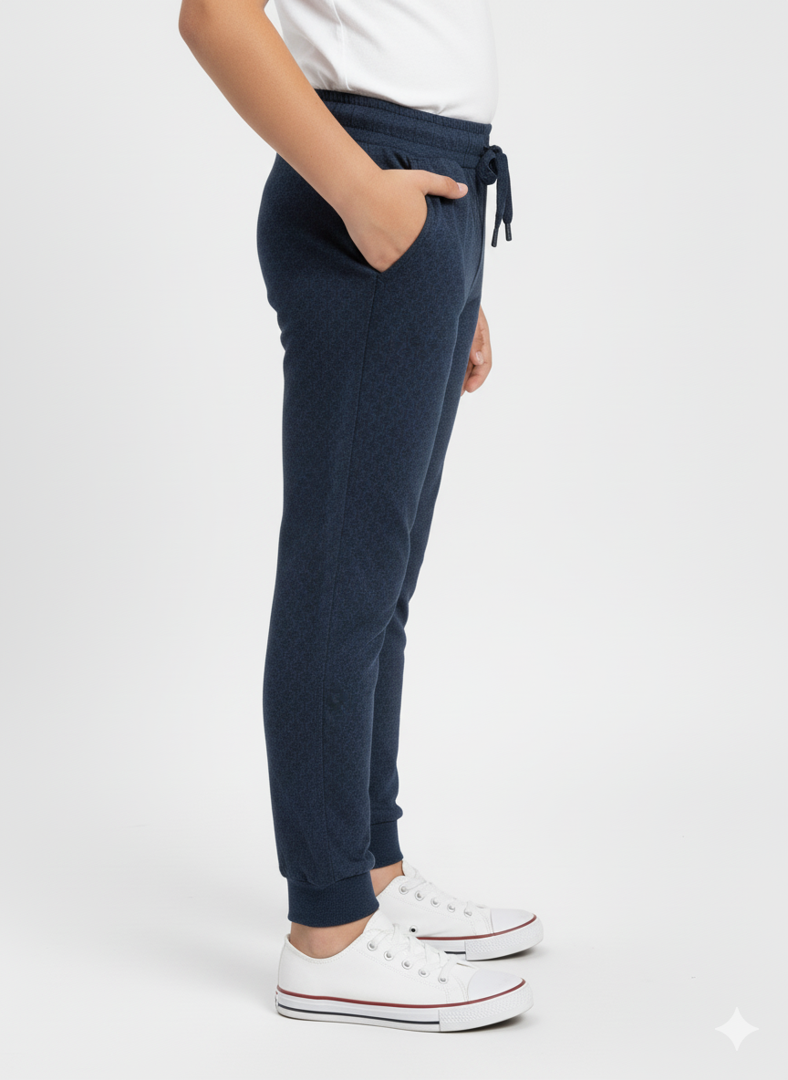 Dark Blue Kids Cotton Trouser
