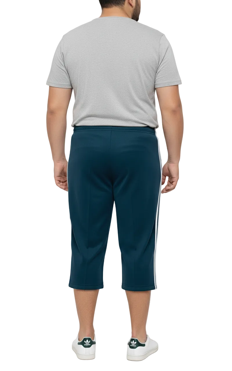 Sea Blue Stylish Loose Fit 3 Quarter